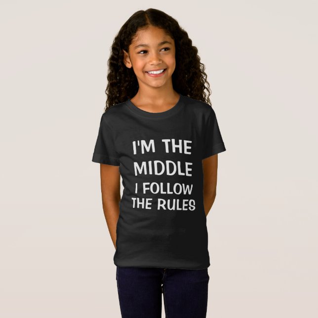 Jag förmiddagen mittet mig följer regler tee shirt (Hel framsida)