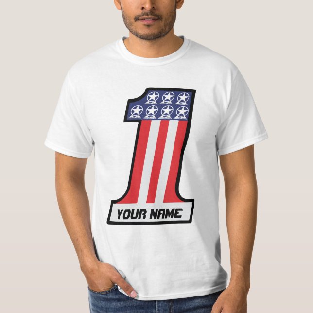 Jag förmiddagen numrerar en #1 - personligT-tröja Tröja (Framsida)