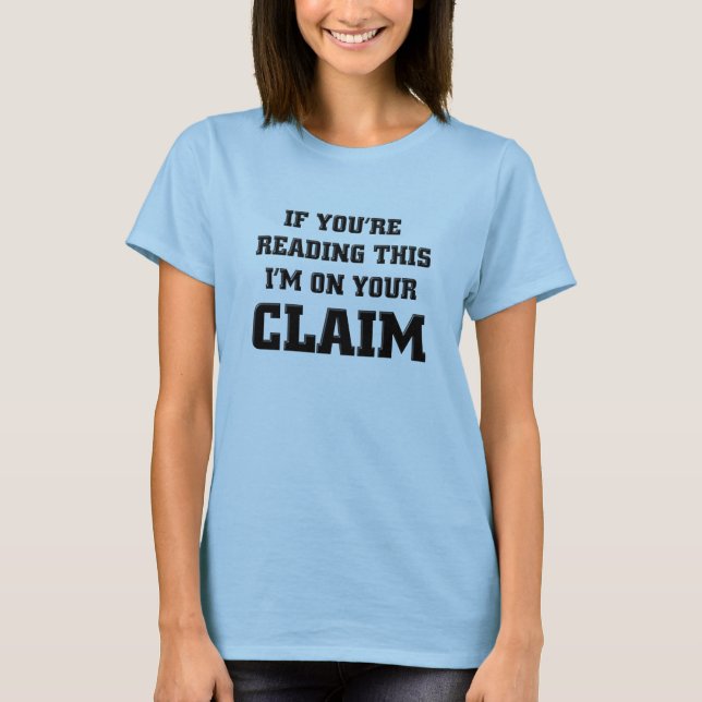 Jag förmiddagen på ditt guld fordrar roligt guld tee (Framsida)