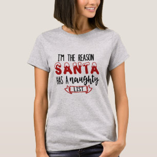 Jag förmiddagen resonera Santa har ett styggt att T Shirt