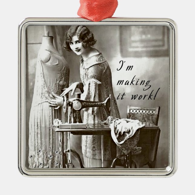 Jag förmiddagen skapar den arbete julgransprydnad metall (Framsidan)