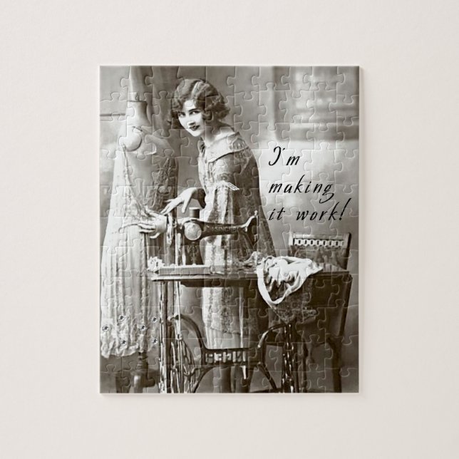 Jag förmiddagen skapar den arbete pussel (Vertikal)