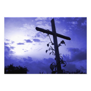 Jag förmiddagen vinen dig är grenkor av Jesus Fototryck