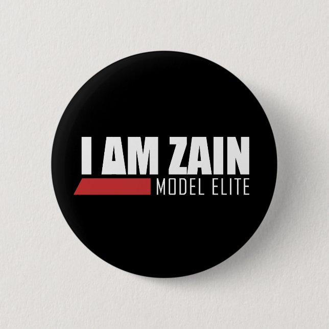 Jag förmiddagen Zain modellerar elit Knapp (Framsida)