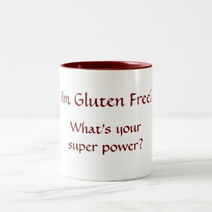 Jag förmiddagGluten frigör! Driva muggen, vad ä Två-Tonad Mugg