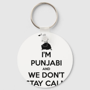 Jag förmiddagpunjabien och oss håller inte lugn nyckelring