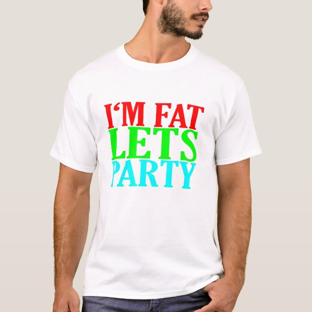 Jag förmiddagtjock låter partyutslagsplatsskjortan tee (Framsida)