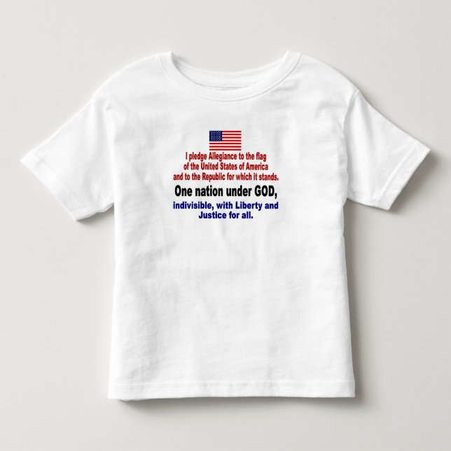 Jag förpliktar trohet till flagga tee shirt (Framsida)