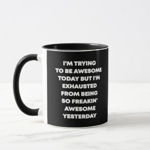 Jag försöker bli Fantastisk-kaffe Mugg