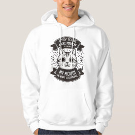 Jag försöker vara en trevlig person hoodie