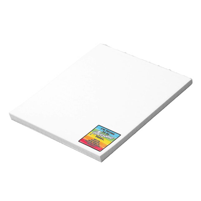 Jag försöker vara Fantastisk i dag Anteckningsblock (Roterad)