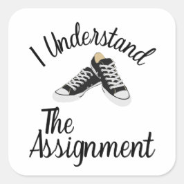 Jag förstår att det är ett blått uppdelningsprogra fyrkantigt klistermärke