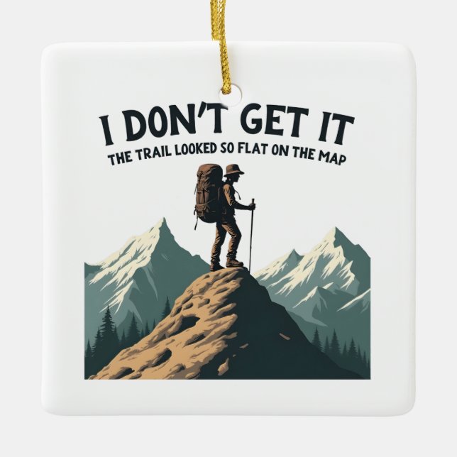 Jag förstår inte att spåret var så platt julgransprydnad keramik (Framsida)