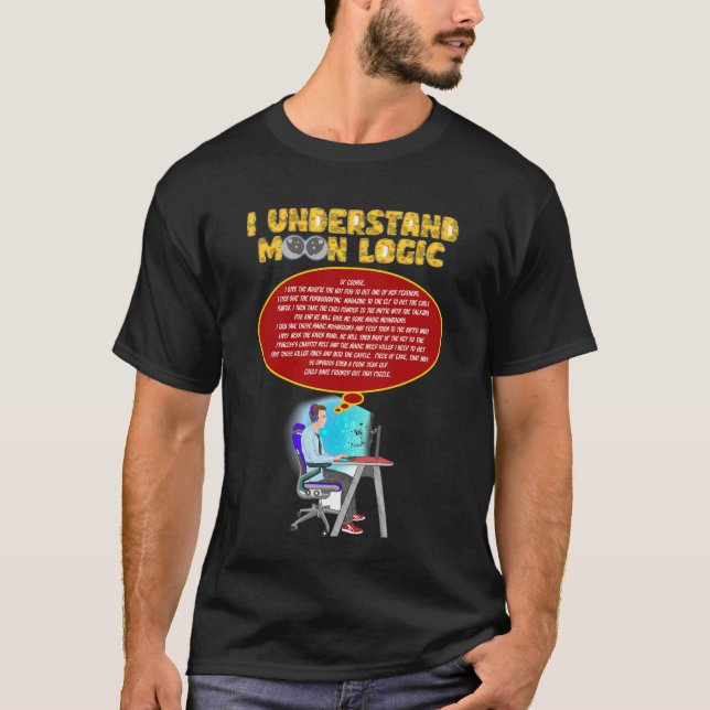 Jag förstår Måne Logic(digital) T Shirt (Framsida)