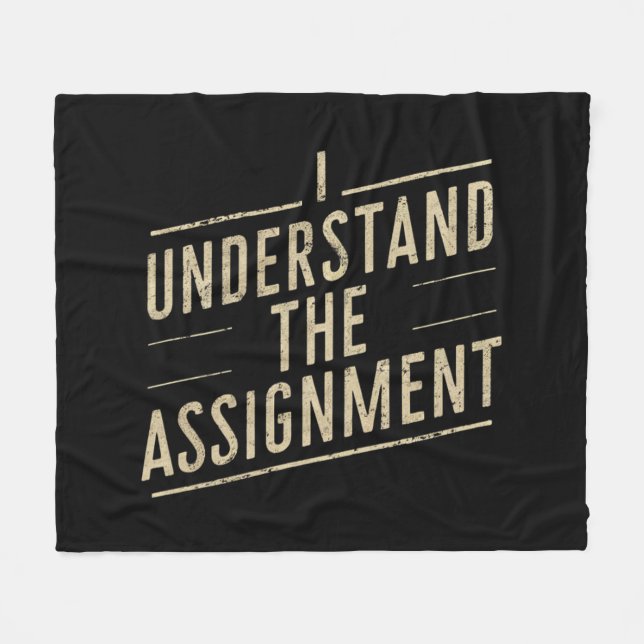 Jag förstår uppdraget "Vote Kamala's 2024" Fleecefilt (Framsidan (Horisontell))