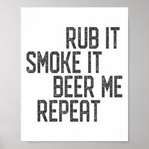 Jag förstör min Kött Bbq Smoker Grillmaster Beer S Poster