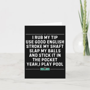 Jag förstör min tip Bassäng Player Vintage Snooker Kort