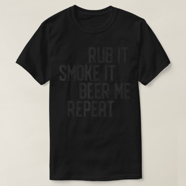 Jag förstör mitt Kött BBQ Smoker Grillmaster Beer  T Shirt (Design framsida)