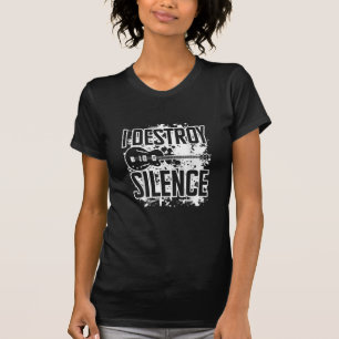 Jag förstör Silence Bass Player Funny Guitar Music T Shirt