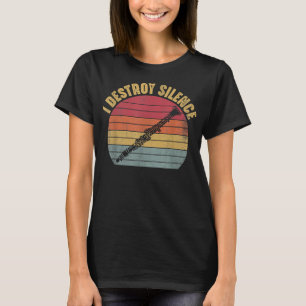 Jag förstör Silence Clarinet Player Musician Funny T Shirt