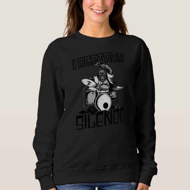 Jag förstör Silence Drummer T Shirt (Framsida)