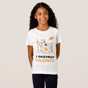 Jag förstör Silence Funny Drummer T Shirt