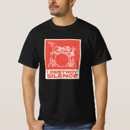 Jag förstör tystnad - Retro Drummer T Shirt