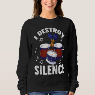 Jag Förstör Tystnad Trumma Slagverkare Raglan Base T Shirt