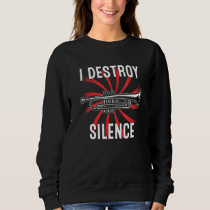 Jag förstör tystnad, trumpetbasunist, hornspelare t shirt