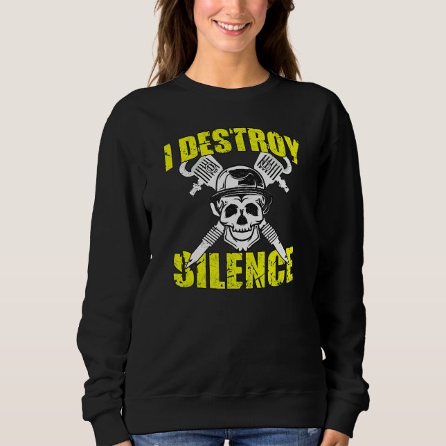 Jag förstör tystnadsbyggare 3 t shirt (Framsida)