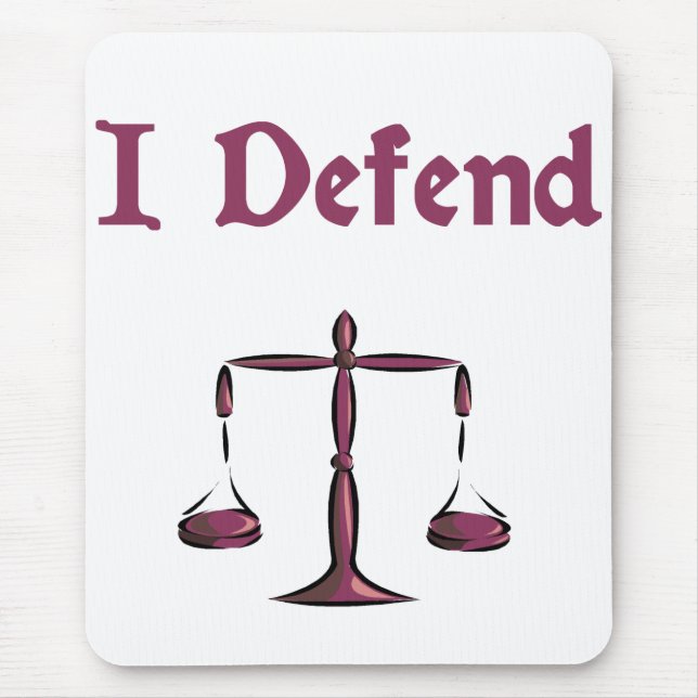 Jag försvarar advokaten Mousepad Musmatta (Framsidan)