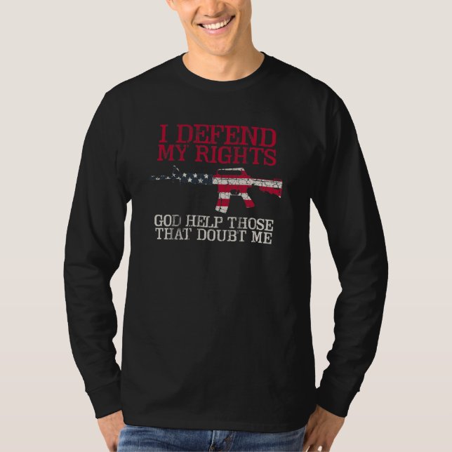 Jag försvarar min rättigheter tee shirt (Framsida)