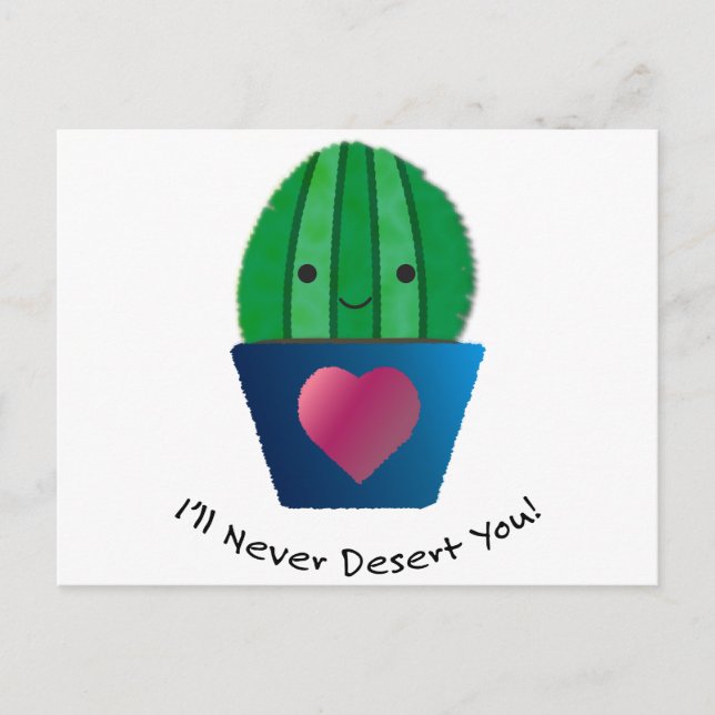 Jag förtjänar aldrig Cactus Vykort (Framsida)
