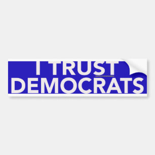 JAG FÖRTROR DEMOKRATS BUMPER STICKER BILDEKAL