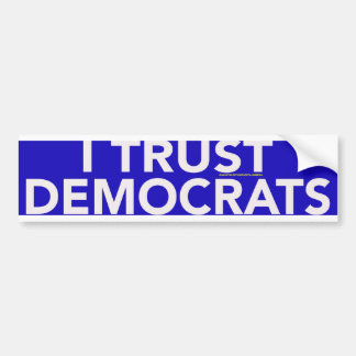 JAG FÖRTROR DEMOKRATS BUMPER STICKER BILDEKAL