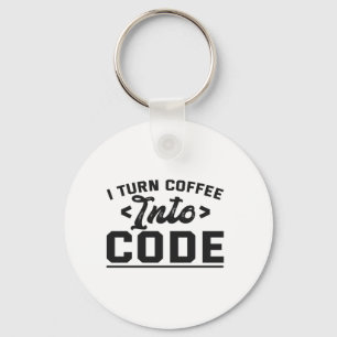 Jag förvandlar kaffe till Code Funny Programmer Li Nyckelring