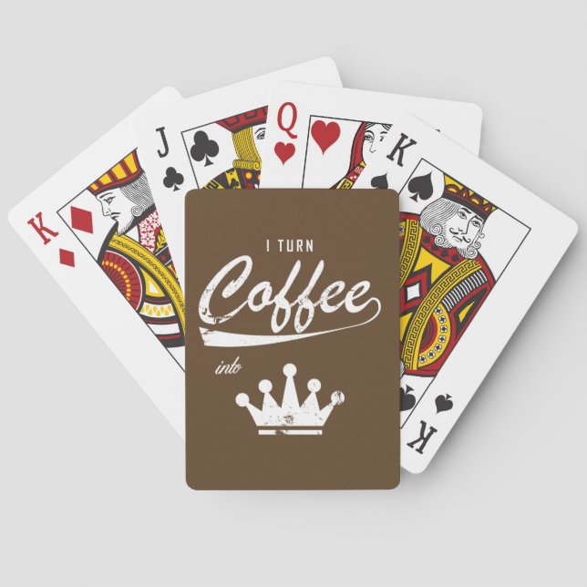 Jag förvandlar kaffe till KOMs Spel Kort (Baksidan)