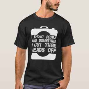 Jag fotograferar huvuden i klipp av kamera-bh t shirt