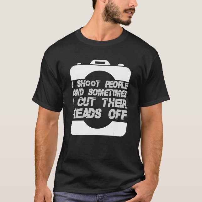 Jag fotograferar huvuden i klipp av kamera-bh t shirt (Framsida)
