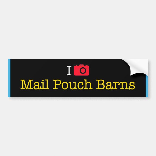 "Jag fotograferar Mail Pouch lador" dekal (Framsidan)