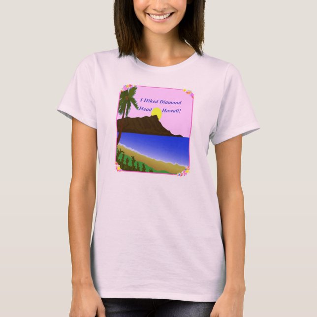 Jag fotvandrade diamanthuvudet Hawaii T Shirt (Framsida)