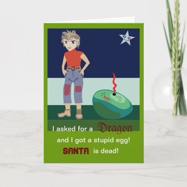 Jag frågade för en drake helgkort (Framsida)