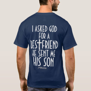 Jag frågade guden som bästa vän överförde mig t shirt