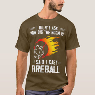 Jag frågade hur stort rummet är som sägs i "castor t shirt
