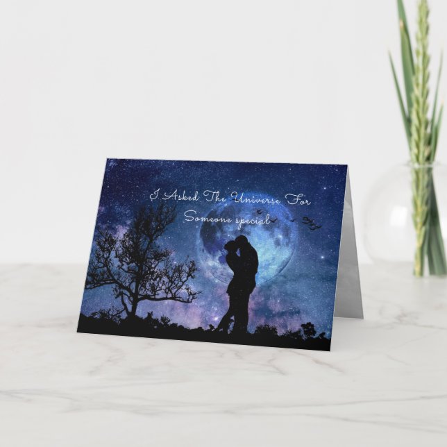 Jag frågade Universe - Alla hjärtans dag-kort Kort (Framsida)