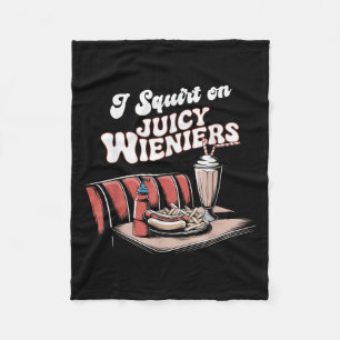 Jag frågar om Juicy Wieners Meme Humor Sarcastic R Fleecefilt