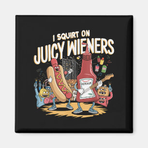 Jag frågar om Juicy Wieners Meme Humor Sarcastic R Magnet