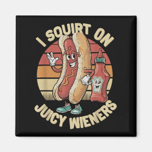 Jag frågar om Juicy Wieners Meme Humor Sarcastic R Magnet
