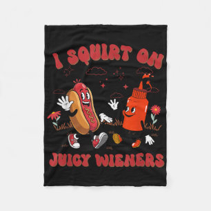 Jag frågar om Juicy Wieners - Vuxen humor Funny Fleecefilt