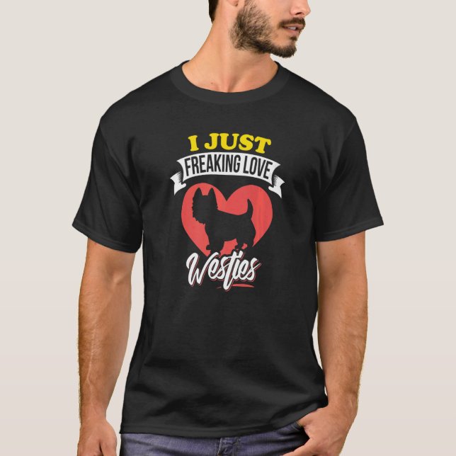 JAG FREAKERAR BARA WESTIES KÄRLEK PUPPY TRAINER T SHIRT (Framsida)